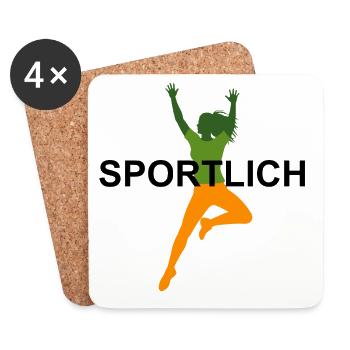 Sportlich - Untersetzer (4er-Set) - Weiß - Vorne