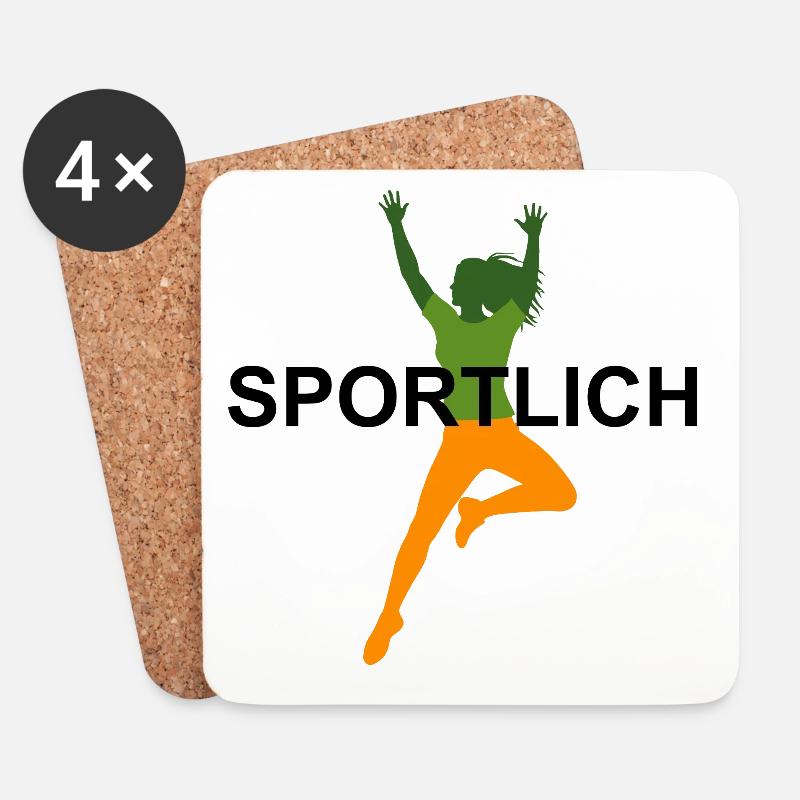 Sportlich - Untersetzer (4er-Set) - Weiß