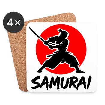 Samurai - Untersetzer (4er-Set) - Weiß - Vorne