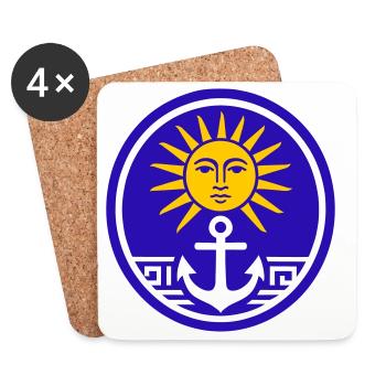Greece Sun - Coasters (set of 4) - white - Front