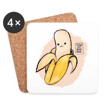 Just a cute Banana - Untersetzer (4er-Set) - Weiß - Vorne