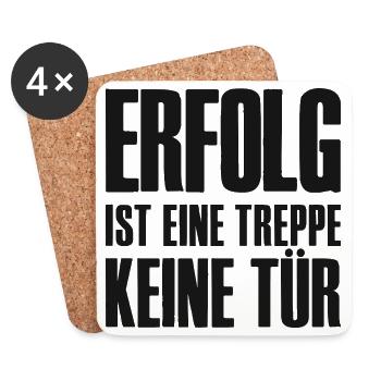 Slogan de succès Affilié d’entreprise en ligne - Dessous de verre (lot de 4) - blanc - Devant
