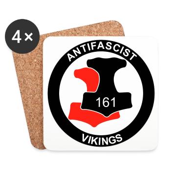 Antifa Vikings - Coasters (set of 4) - white - Front