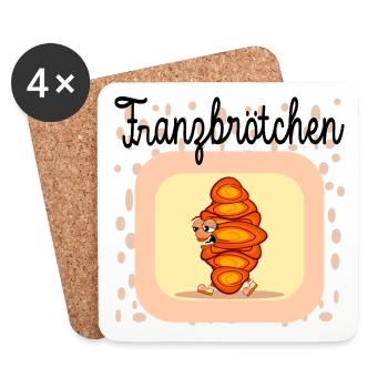 HAMBURG FRANZBRÖTCHEN KOSTÜM - Untersetzer (4er-Set) - Weiß - Vorne