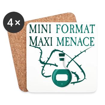 Petit Format Maxi Menace - Dessous de verre (lot de 4) - blanc - Devant