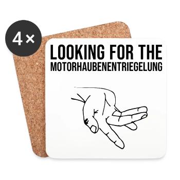 Motorhaubenentriegelung - Untersetzer (4er-Set) - Weiß - Vorne