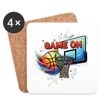 Game on - Untersetzer (4er-Set) - Weiß - Vorne