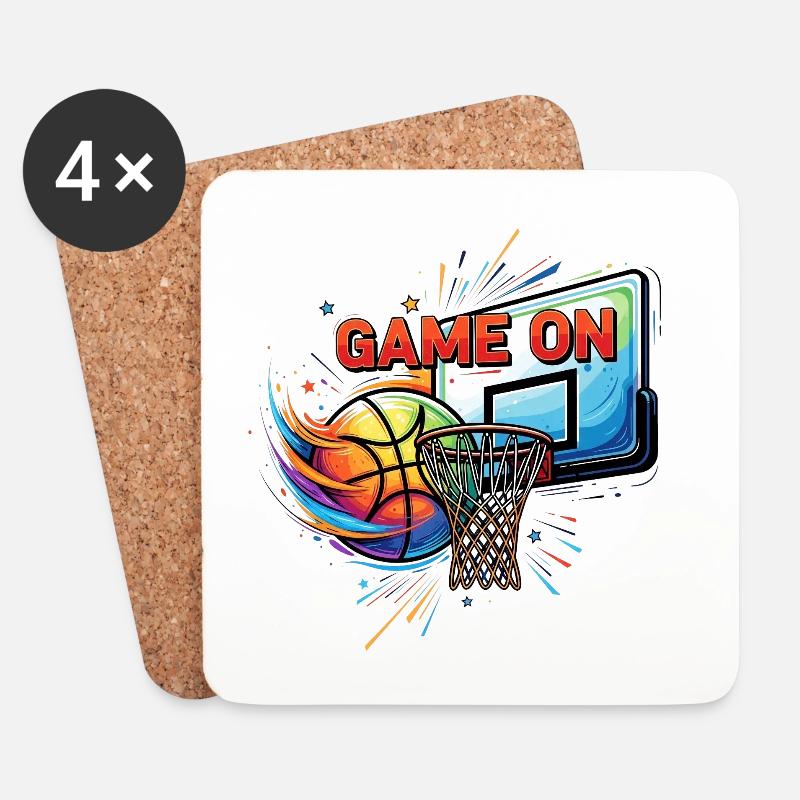 Game on - Untersetzer (4er-Set) - Weiß