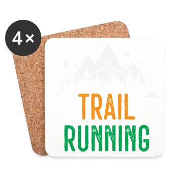 Trailrunning - Untersetzer (4er-Set) - Weiß - Vorne
