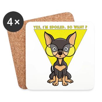 Yes, I'm spoiled. So what? - Dessous de verre (lot de 4) - blanc - Devant