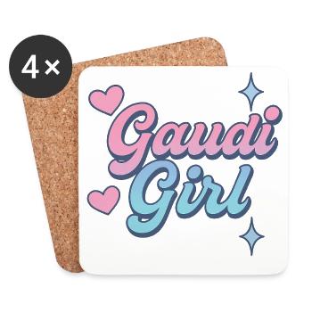 Gaudi Girl - Untersetzer (4er-Set) - Weiß - Vorne