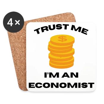 Trust Me I'm an Economist - Coasters (set of 4) - white - Front