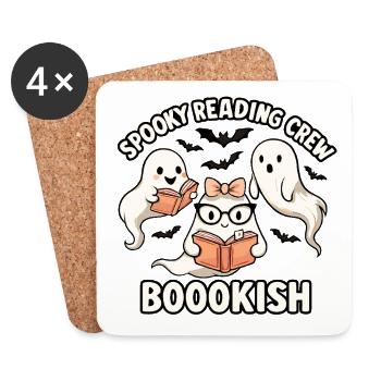 Ghostly Readers Squad - Coasters (set of 4) - white - Front