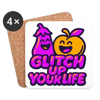 Glitch Up your Life 2 - Dessous de verre (lot de 4) - blanc - Devant