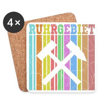 zeche ruhrgebiet - Untersetzer (4er-Set) - Weiß - Vorne