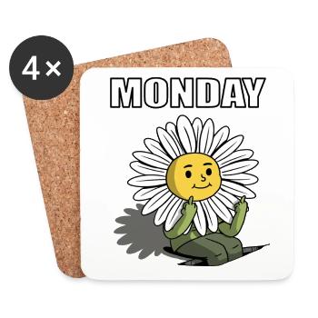 Monday - Coasters (set of 4) - white - Front