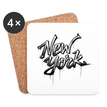 New York - Coasters (set of 4) - white - Front