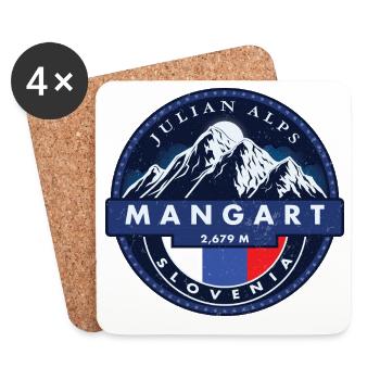 Mangart , Julian Alps Mountain, Slovenia - Coasters (set of 4) - white - Front