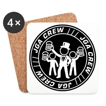 Jga Crew Junggesellenabschied - Untersetzer (4er-Set) - Weiß - Vorne