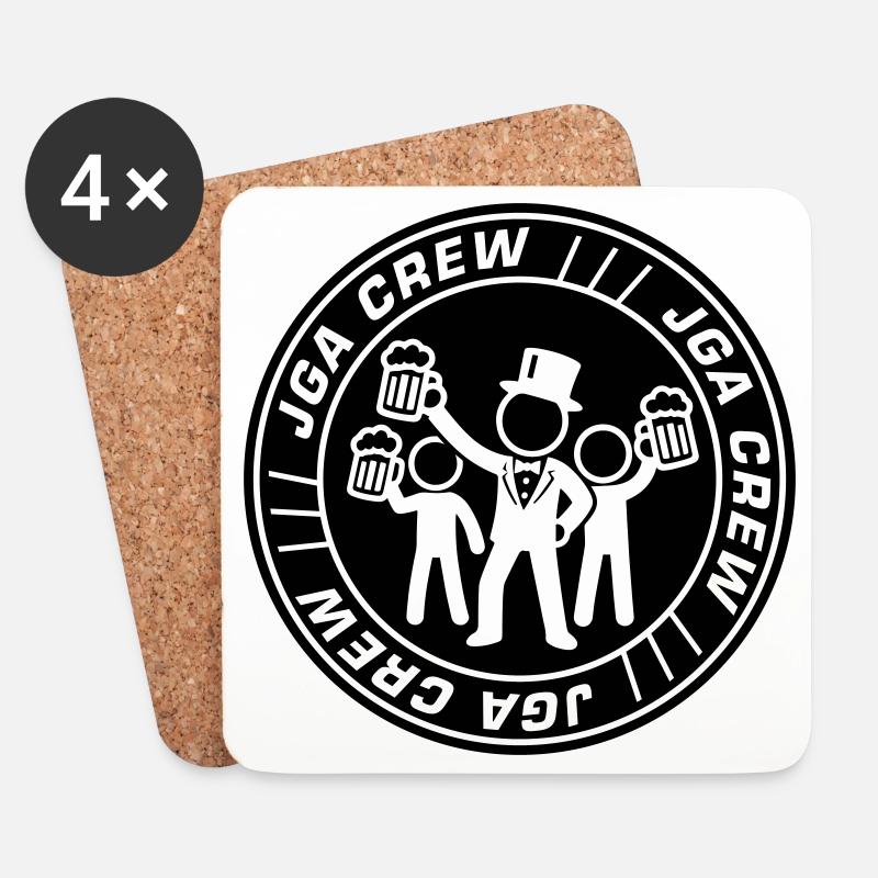 Jga Crew Junggesellenabschied - Untersetzer (4er-Set) - Weiß