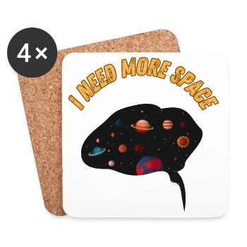 Cosmos Space Skizze für Kinder - Untersetzer (4er-Set) - Weiß - Vorne