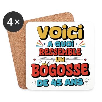Humorous design for 45 years - Coasters (set of 4) - white - Front
