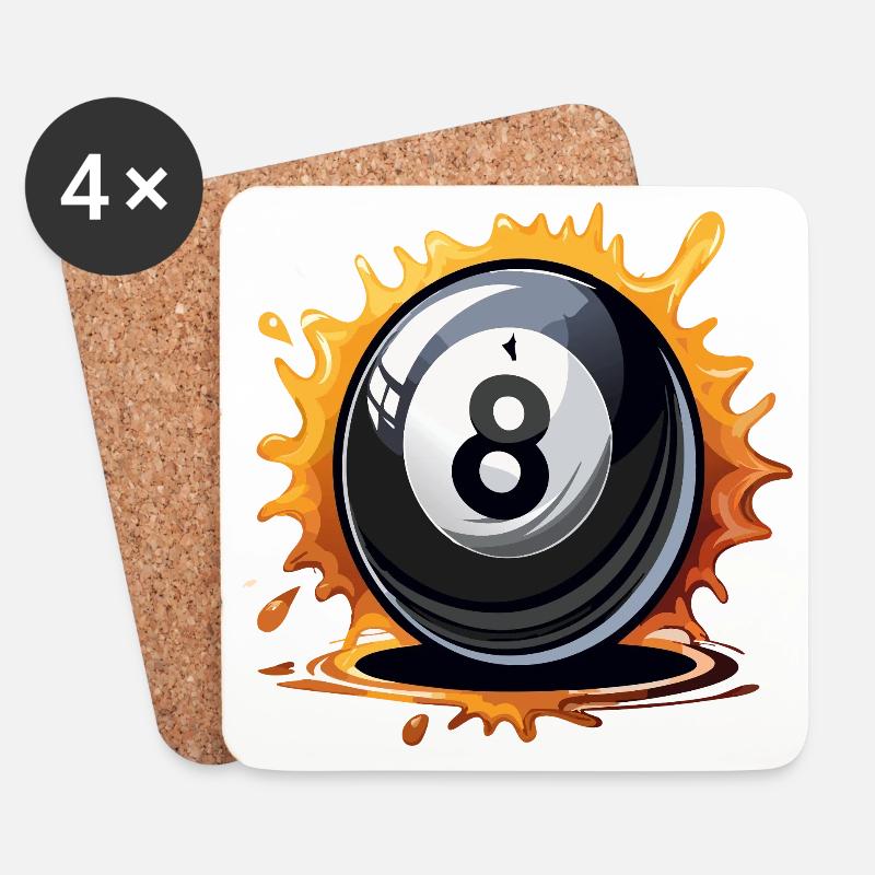 8ball - Untersetzer (4er-Set) - Weiß