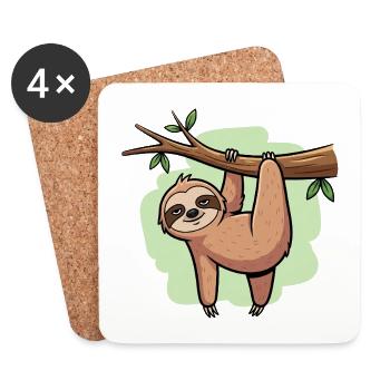 Sloth - Coasters (set of 4) - white - Front