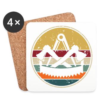 Carpenter's guild sign carpenter craft guild - Coasters (set of 4) - white - Front