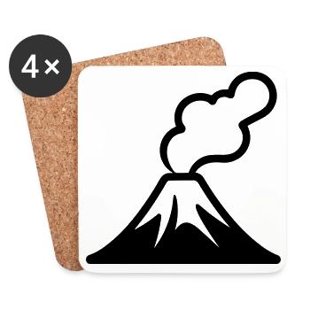 Volcan - Dessous de verre (lot de 4) - blanc - Devant