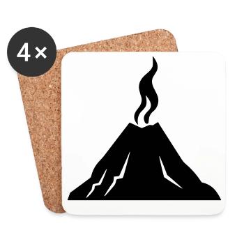 volcano - Coasters (set of 4) - white - Front
