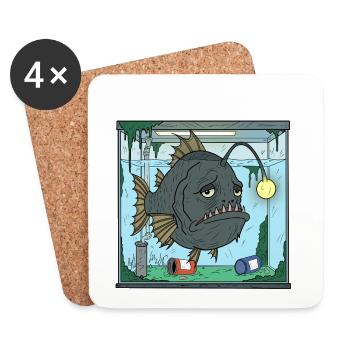 Life of aquarium fish - Coasters (set of 4) - white - Front