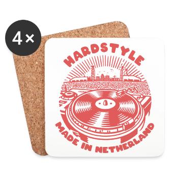 Hardstyle - Coasters (set of 4) - white - Front