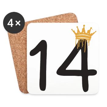 14 - Coasters (set of 4) - white - Front