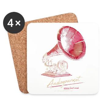 Audiogourmet - Dessous de verre (lot de 4) - blanc - Devant