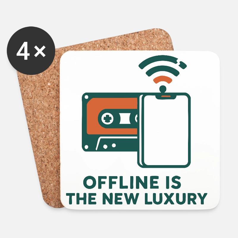 Offline ist der neue Luxus - Untersetzer (4er-Set) - Weiß