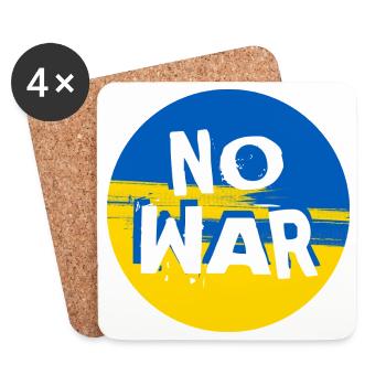 No War in Ukraine - Coasters (set of 4) - white - Front