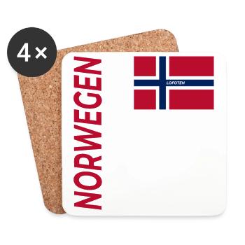 MOSKENESØY - Dessous de verre (lot de 4) - blanc - Devant