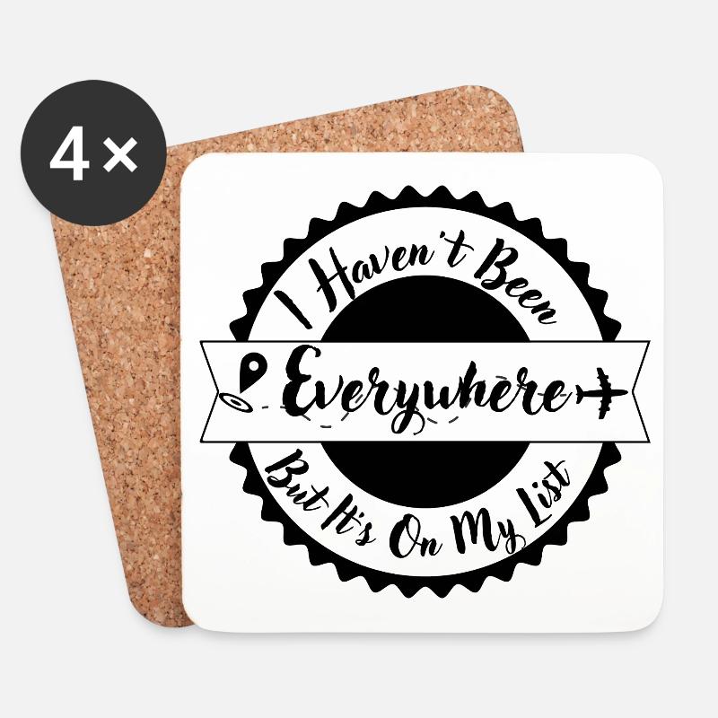 I Haven't Been Everywhere Stamp - Untersetzer (4er-Set) - Weiß