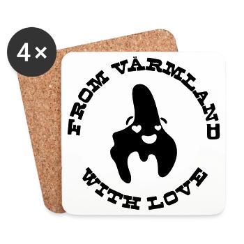 De Värmland avec amour - Dessous de verre (lot de 4) - blanc - Devant