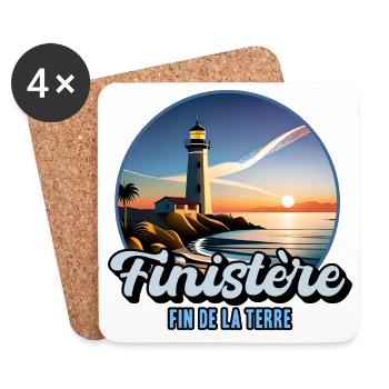 Finistère Bretagne Breton Lighthouses Pride - Coasters (set of 4) - white - Front