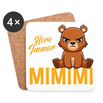 Ich Höre Immer Nur Mimimi Bär - Untersetzer (4er-Set) - Weiß - Vorne