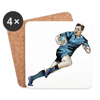 Rugby - Untersetzer (4er-Set) - Weiß - Vorne