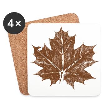 maple leaf - Coasters (set of 4) - white - Front