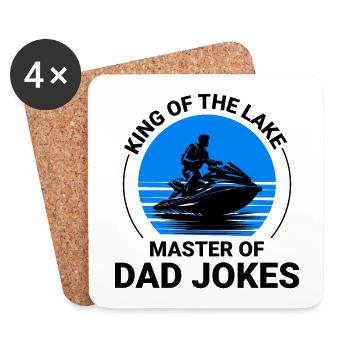 Funny Jet Ski Dad Joke Summer  - Coasters (set of 4) - white - Front