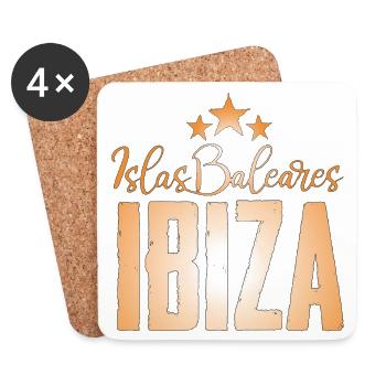 Île d’Ibiza Stars Design - Dessous de verre (lot de 4) - blanc - Devant