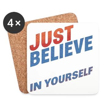 UST BELIEVE – T-shirt & accessoires - Dessous de verre (lot de 4) - blanc - Devant
