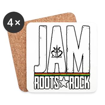 Jamaica Roots Rock Design - Dessous de verre (lot de 4) - blanc - Devant
