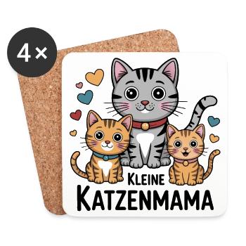 Little cat mom - Coasters (set of 4) - white - Front