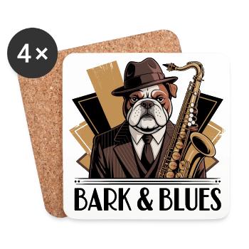 Bark und Blues - Untersetzer (4er-Set) - Weiß - Vorne